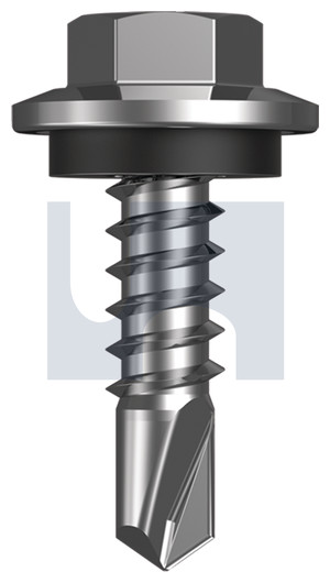 SCREW SDM HEX SEAL C4 12-14 X 20 PALE TERRACOTTA